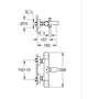 Grohe Precision Get Mitigeur thermostatique mural pour bain et douche chromé avec limiteur 43°C, butée et robinet éco