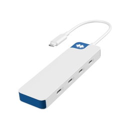 Targus HD5201BUGL Hub USB-C 4 ports USB 3.1 Gen 1 5 Gbps Blanc Auto-alimenté
