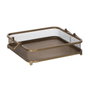 BigBuy Home Plateau apéritif Doré Fer 40 x 40 x 10 cm