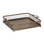 BigBuy Home Plateau apéritif Doré Fer 40 x 40 x 10 cm