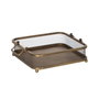 BigBuy Home Plateau apéritif Doré Fer 40 x 40 x 10 cm