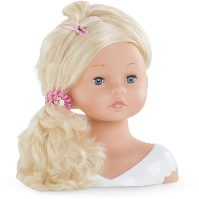 Corolle Tête à Coiffer - Poupée de Coiffure avec 10 Accessoires, Cheveux Implantés Régulièrement, Vinyle Parfumé Vanille - Jeu de Création pour Enfant dès 3 ans