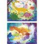 Clementoni Set Duo Puzzle Supercolor Drôles de dinos - 2 puzzles de 20 pièces pour enfants à partir de 3 ans - Unisexe