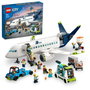 LEGO City 60367 L'Avion de Ligne avec véhicules d'aéroport et 9 minifigurines