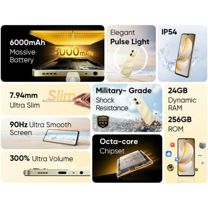 Smartphone Realme NOTE 70T 6,74" Unisoc 4 GB RAM 128 GB Doré