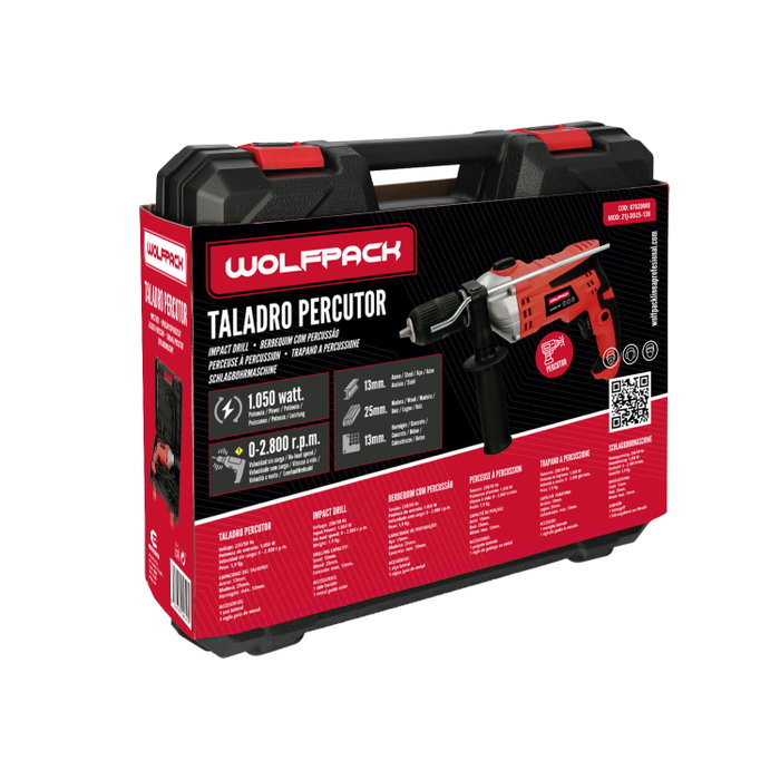 WOLFPACK LINEA PROFESIONAL Perceuse à percussion 1050W avec variateur