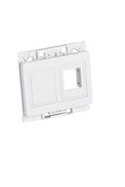 Lanview Plaque murale 2 x keystone pour prise OPUS blanche, prise de courant Type O