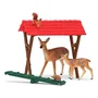 Schleich 42658 Farm World - Coffre Cabane des Animaux de la Forêt avec Biche, Faon, Écureuil et Hérisson, Jeu Enfant 3 Ans et Plus