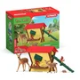 Schleich 42658 Farm World - Coffre Cabane des Animaux de la Forêt avec Biche, Faon, Écureuil et Hérisson, Jeu Enfant 3 Ans et Plus