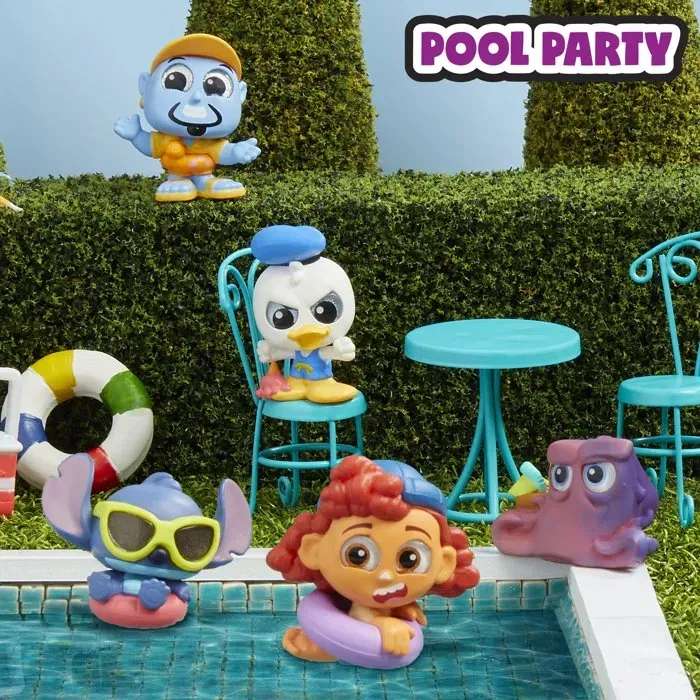 Just Play Doorables Coffret Let's Party Multi Peek - 4 mini-figurines Disney à collectionner (modèle aléatoire) - Dès 5 ans