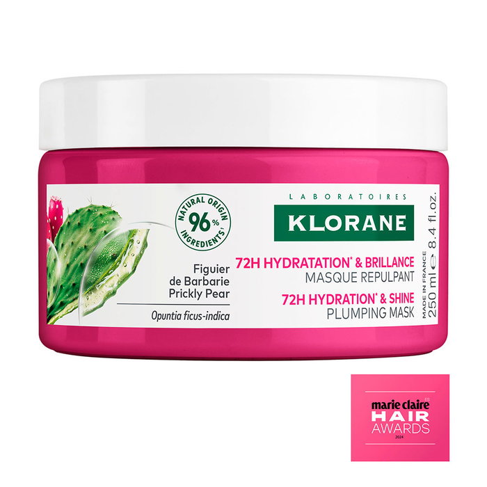 Klorane Masque Figue de Barbarie 250 ml - Hydratation 72h, Cheveux Secs, Brillance et Douceur