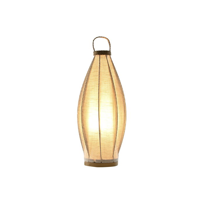 Lampe de bureau Home ESPRIT Marron Lin Métal Corde 25 x 25 x 60 cm