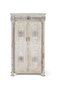 GINER Y COLOMER - Armadio 2 portes en bois de manguier vieilli blanc, style sophistiqué - 203x120x50 cm