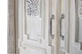 GINER Y COLOMER - Armadio 2 portes en bois de manguier vieilli blanc, style sophistiqué - 203x120x50 cm