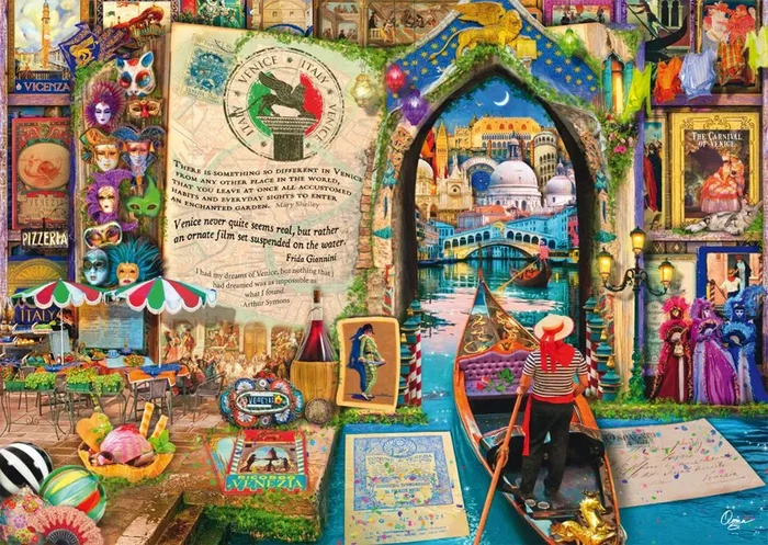 Schmidt Spiele - Puzzle Souvenirs de Venise - 1000 Pièces - Paysage Magnifique - À Partir de 12 Ans