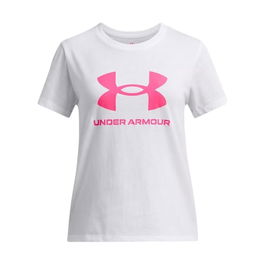 T shirt à manches courtes Enfant Under Armour Big Logo Blanc 11-12 Ans