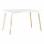 Table de Salle à Manger DKD Home Decor Blanc Bouleau Bois MDF 120 x 80 x 74 cm
