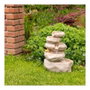 Lumineo Fontaine en poliresine pour intérieur et extérieur, 18 x 23 x 35 cm, gris, pierre