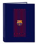 Safta - Classeur Folio 4 Anneaux Mixte F.C. Barcelona - Dimensions 26,5 x 33 x 4 cm - À partir de 3 ans