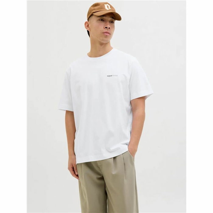 T-shirt à manches courtes homme Jack & Jones Jorvarenna Painted Blanc