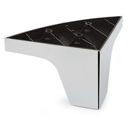 Q&Q Patte d'équerre en plastique Betula 150x150mm H100mm finition chrome