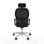 Piqueras y Crespo Chaise de Bureau avec Appui-tête Jorquera 1D086N2 Blue marine