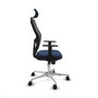 Piqueras y Crespo Chaise de Bureau avec Appui-tête Jorquera 1D086N2 Blue marine