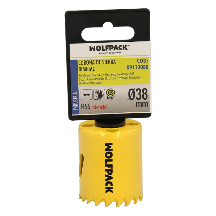 WOLFPACK LINEA PROFESIONAL Scie cloche bimétal Target Ø 38 mm WOLFPACK LINEA PROFESIONAL Scie cloche bimétal Target Ø 38 mm