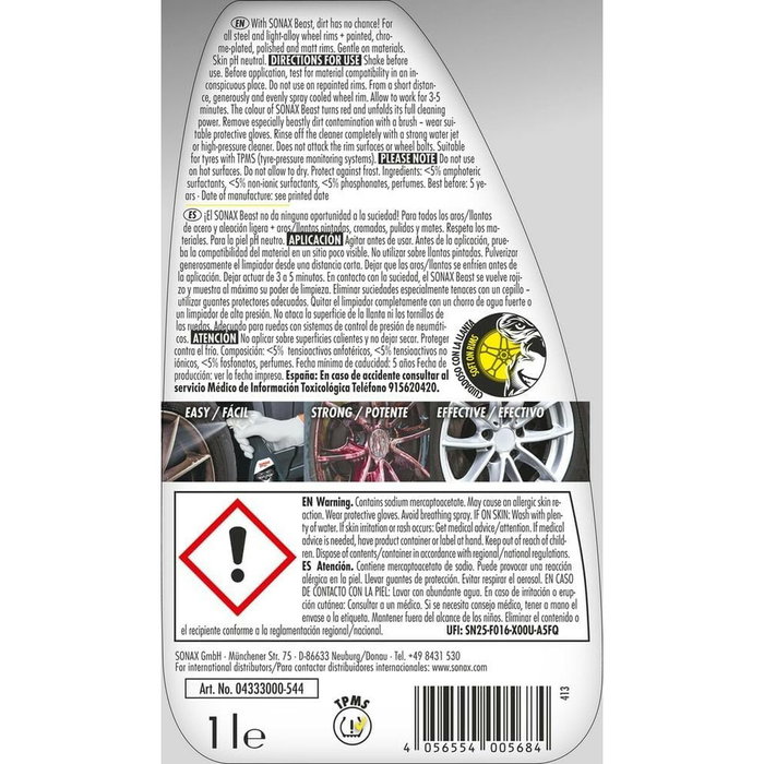 Sonax Bestia Nettoyant de Roues