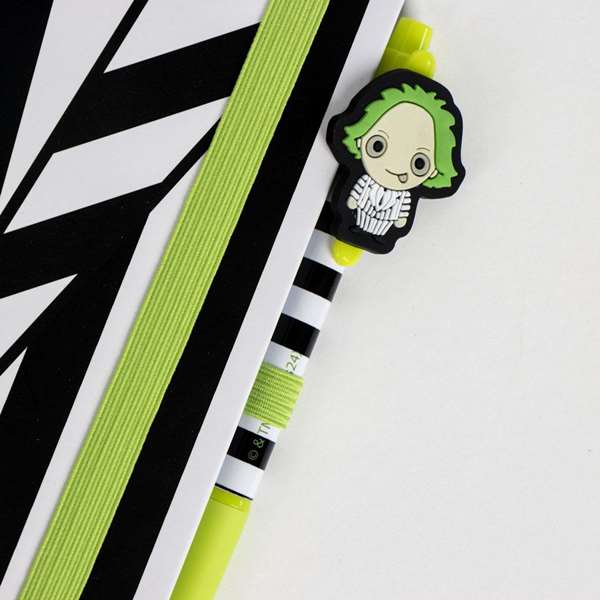 Cerdá - Set de papeterie stylo Beetlejuice - Blanc - 22.0 x 22.0 x 2.5 cm - À partir de 3 ans
