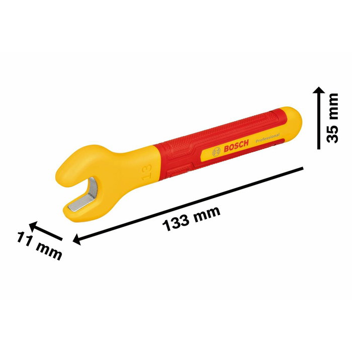Bosch Clé plate VDE 13 mm isolée jusqu'à 1000 V Bosch Clé plate VDE 13 mm isolée jusqu'à 1000 V