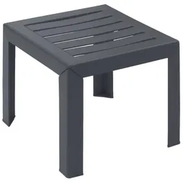 Grosfillex Table basse Miami 40 x 40 cm Anthracite Résine pour jardin et terrasse