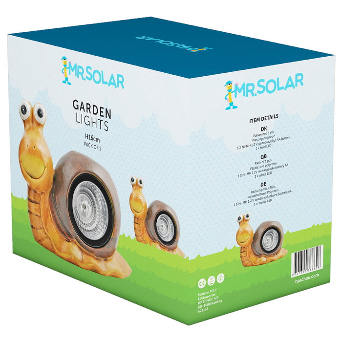 Mr. Solar Lot de 6 Lampes Solaires Décoratives Caracol et Gusano