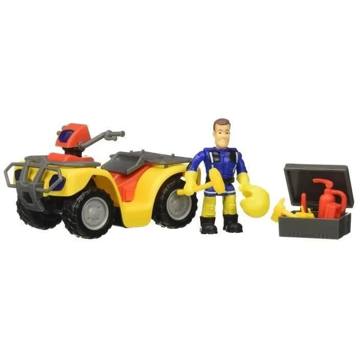 Sam Le Pompier Quad Mercure avec Figurine et Accessoires, Jouet Enfant dès 3 ans