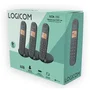 Logicom ILOA 350 TRIO - Téléphone fixe sans fil DECT - Noir