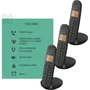 Logicom ILOA 350 TRIO - Téléphone fixe sans fil DECT - Noir