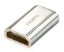 Lindy CROMO Adaptateur HDMI Femelle-Femelle Doré 19 Pins, Boîtier Métal Chromé