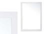 Giftdecor Miroir Blanc 55.5 x 75.5 cm avec Cadre en Cristal et Plastique (Set de 8)
