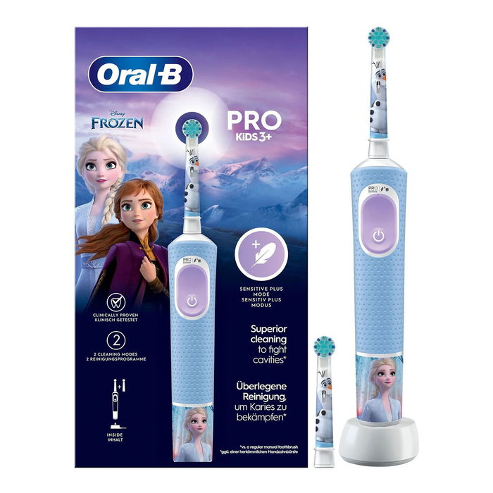 Brosse à dents électrique Oral-B Frozen Noir Multicouleur (2 Pièces) (2 Unités)