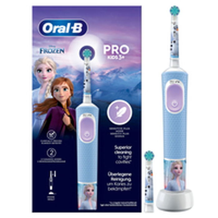 Brosse à dents électrique Oral-B Frozen Noir Multicouleur (2 Pièces) (2 Unités)