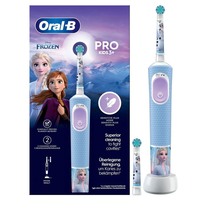 Brosse à dents électrique Oral-B Frozen Noir Multicouleur (2 Pièces) (2 Unités)