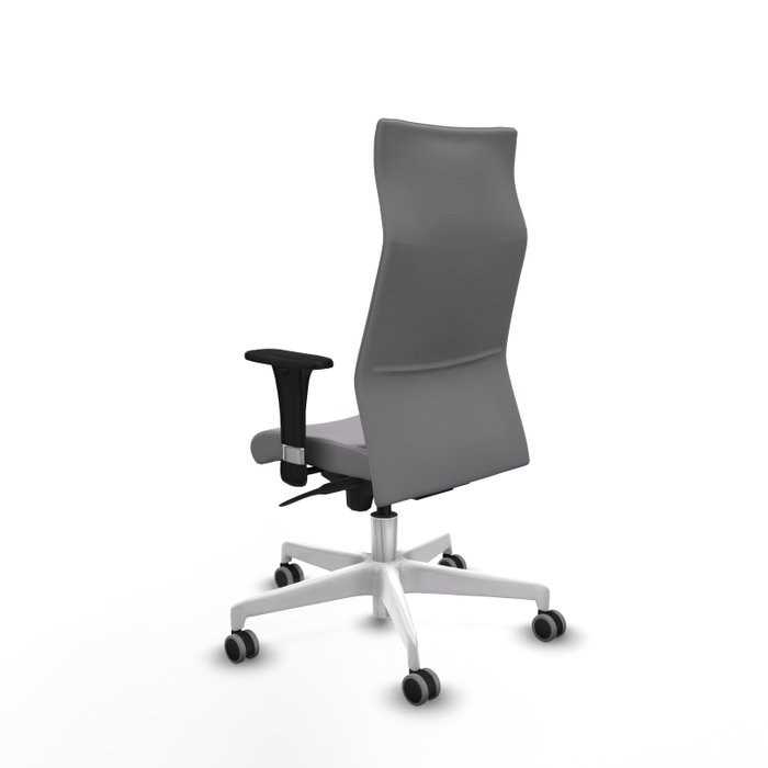 Piqueras Y Crespo Sillón Albacete Gris avec Mécanisme Synchro et Base Blanche Piqueras Y Crespo Sillón Albacete Gris avec Mécanisme Synchro et Base Blanche