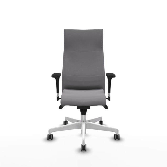 Piqueras Y Crespo Sillón Albacete Gris avec Mécanisme Synchro et Base Blanche Piqueras Y Crespo Sillón Albacete Gris avec Mécanisme Synchro et Base Blanche