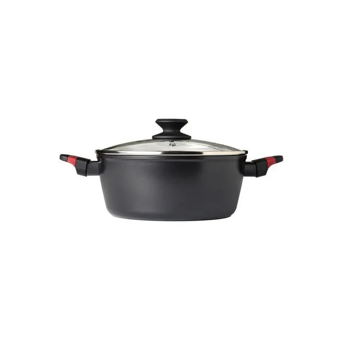 Pyrex Faitout Optima 24 cm, Noir, Compatible Induction