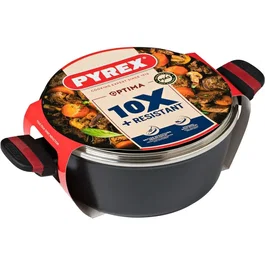 Pyrex Faitout Optima 24 cm, Noir, Compatible Induction