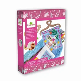 Sycomore Kit canevas créatif Lovely Box Canevas Oiseau avec suspension bois