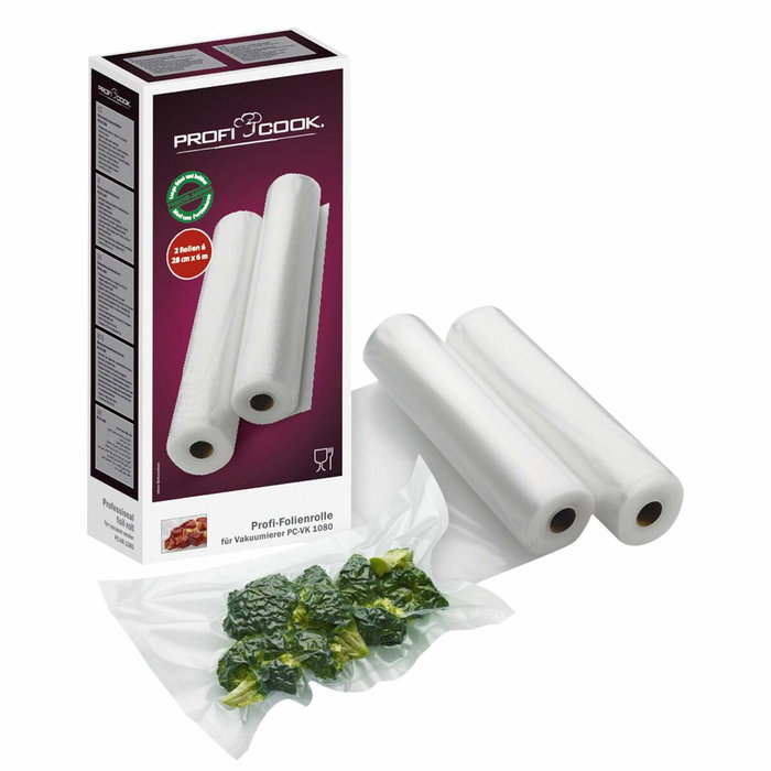 Clatronic Rouleaux pour machine d'emballage PC-VK 1015 / 1080 / 1134, 12 m (Lot de 2)