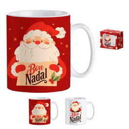 Funny Xmas Tasse Père Noël Bon Nadal, 300 ml, Modèles Variés