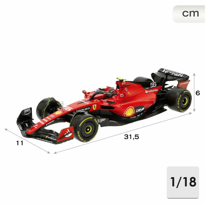 Burago Ferrari F1 Racing Sf 23 Helmet #55 Échelle 1:18