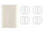 BERILO Rideau de douche transparent Beige 180x180cm